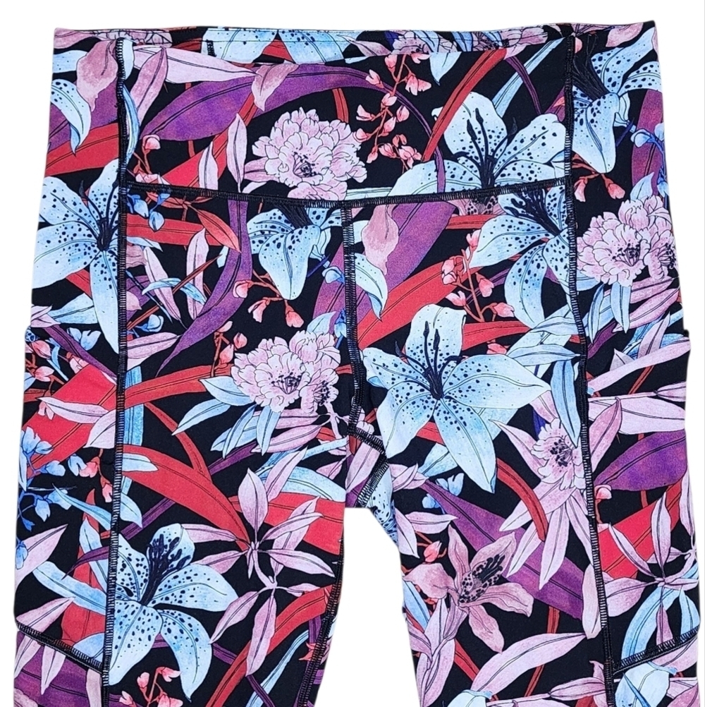 Lululemon Speed Up Crop 21" Lush Lillies Multi Size 6 - Picture 5 of 10